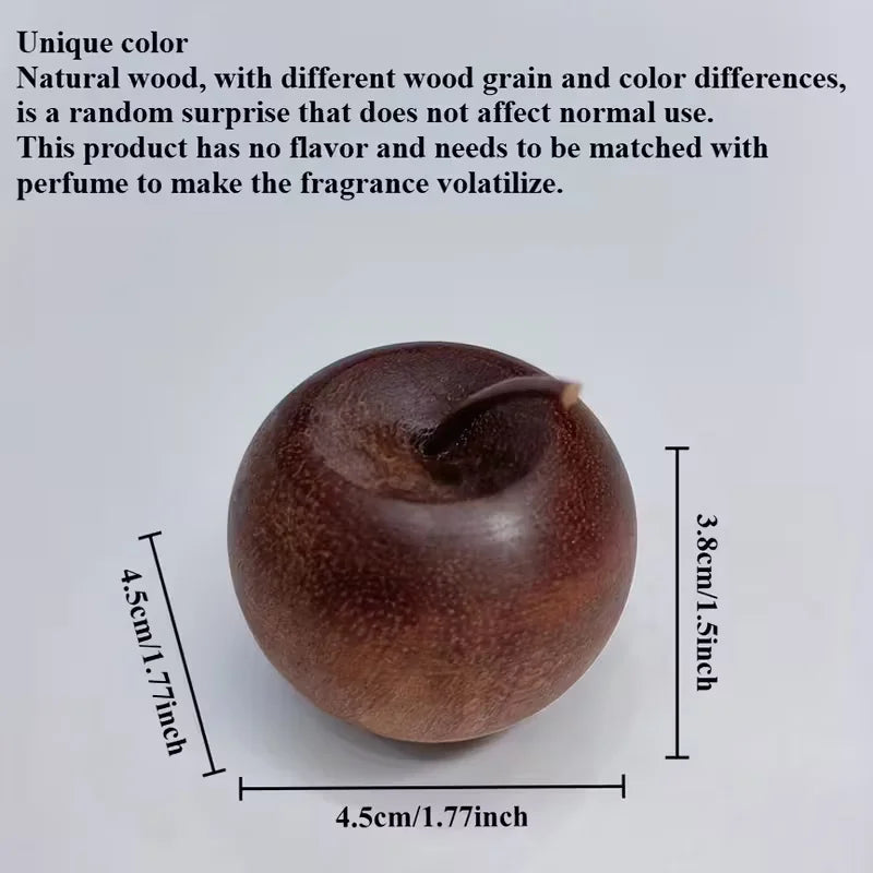 Minimalist Wooden Apple Diffuser — Aromatherapy Home & Car Décor