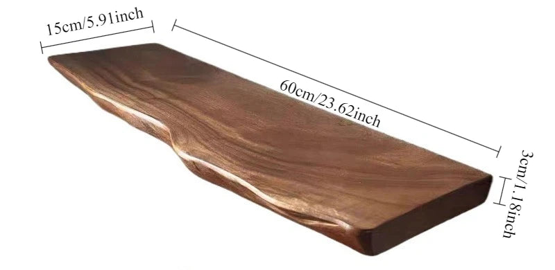 Natural Solid Wood Floating Wall Shelf