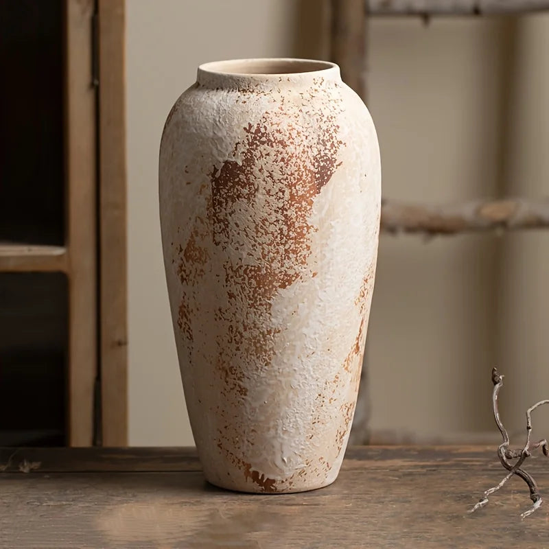 Elegant Retro Ceramic Flowerpot with White Spots — Exquisite Design Creates a Refined Atmosphere, Suitable for Various Types of Flowers, Unique Spotted Texture Adds a Classical Aesthetic, Perfectly Enhancing Your Home or Of