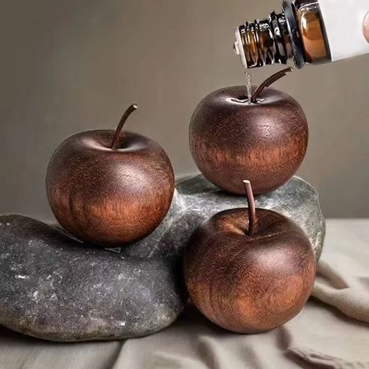 Minimalist Wooden Apple Diffuser — Aromatherapy Home & Car Décor
