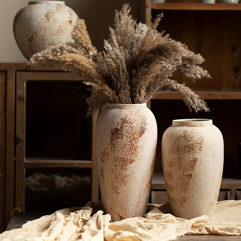 Elegant Retro Ceramic Flowerpot with White Spots — Exquisite Design Creates a Refined Atmosphere, Suitable for Various Types of Flowers, Unique Spotted Texture Adds a Classical Aesthetic, Perfectly Enhancing Your Home or Of