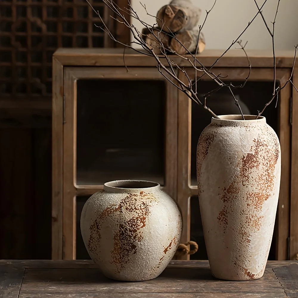 Elegant Retro Ceramic Flowerpot with White Spots — Exquisite Design Creates a Refined Atmosphere, Suitable for Various Types of Flowers, Unique Spotted Texture Adds a Classical Aesthetic, Perfectly Enhancing Your Home or Of
