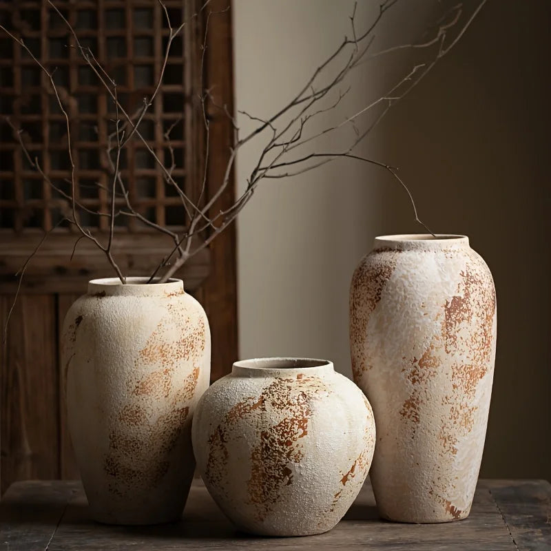 Elegant Retro Ceramic Flowerpot with White Spots — Exquisite Design Creates a Refined Atmosphere, Suitable for Various Types of Flowers, Unique Spotted Texture Adds a Classical Aesthetic, Perfectly Enhancing Your Home or Of